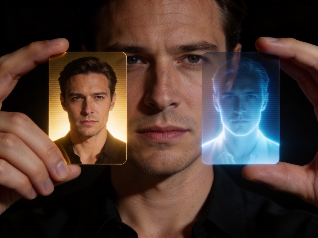 Portrait and its AI alter-ego